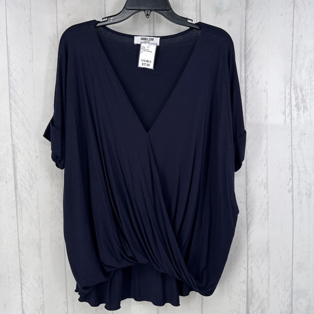 L v-neck dolman slv hi-lo top