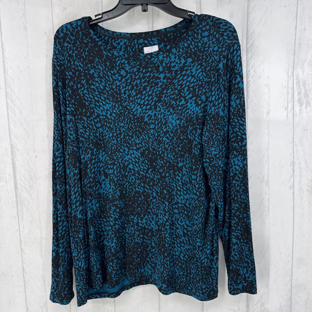 XL animal print l/s top