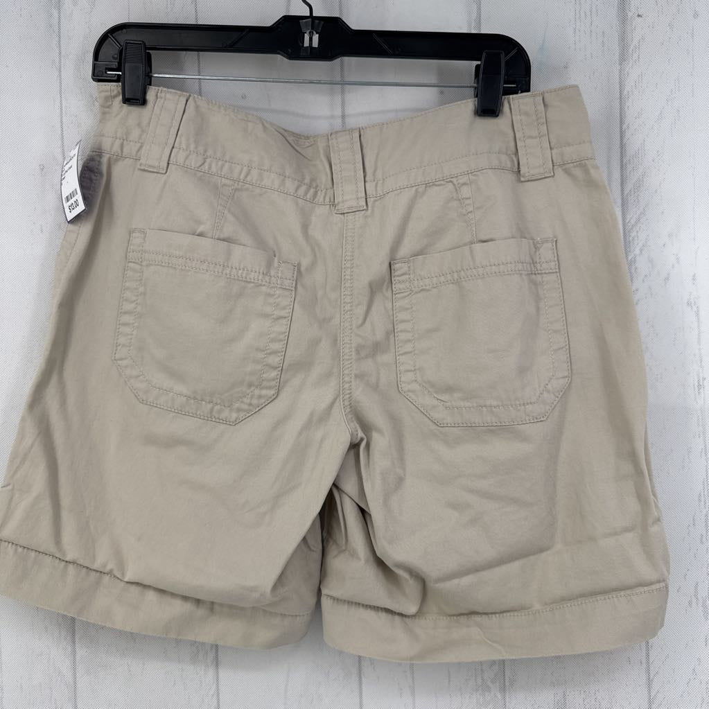 6 cuffed khaki shorts