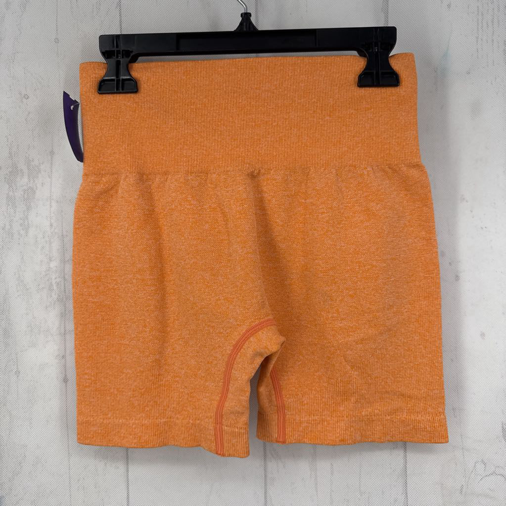 S hi-rise marled shorts