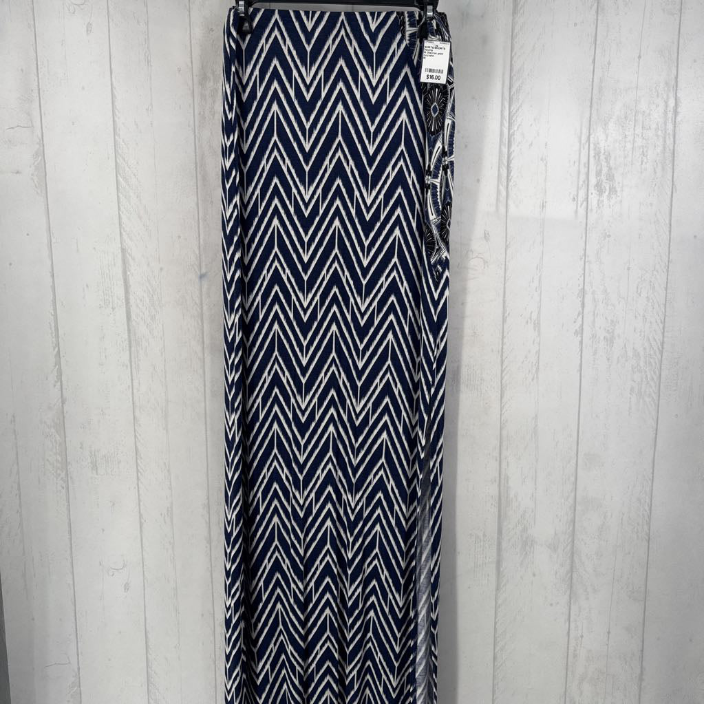 M chevron print maxi skirt