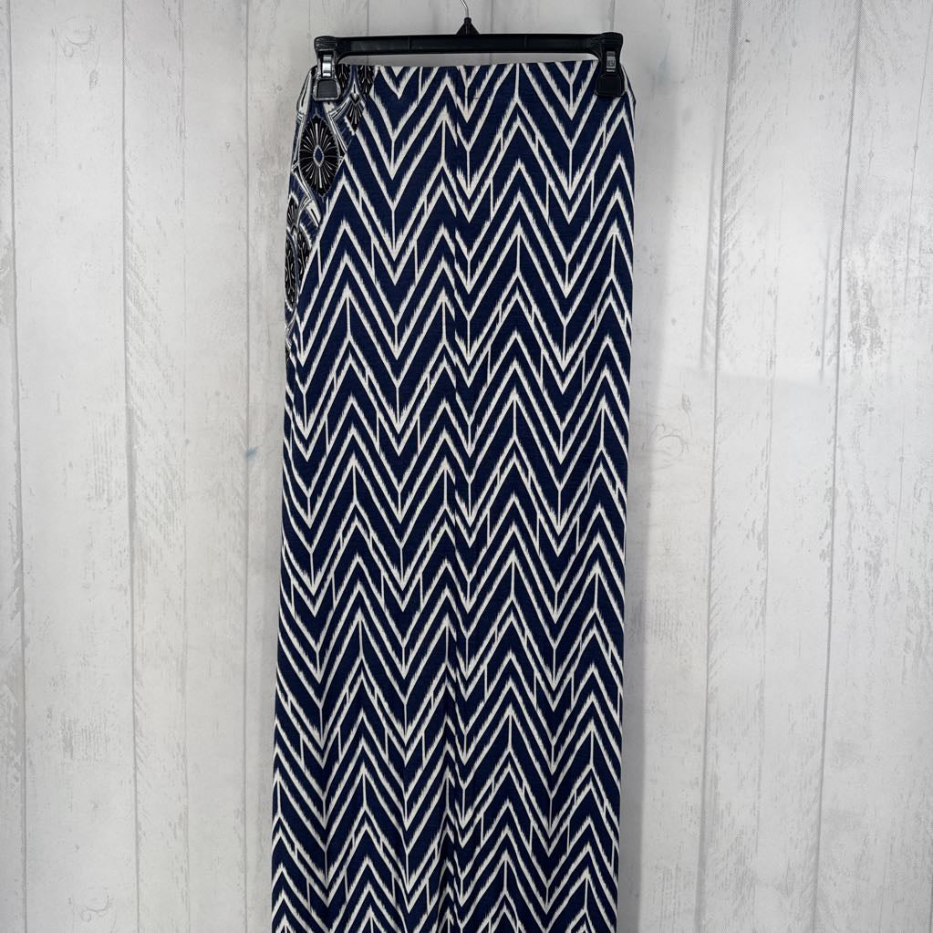 M chevron print maxi skirt