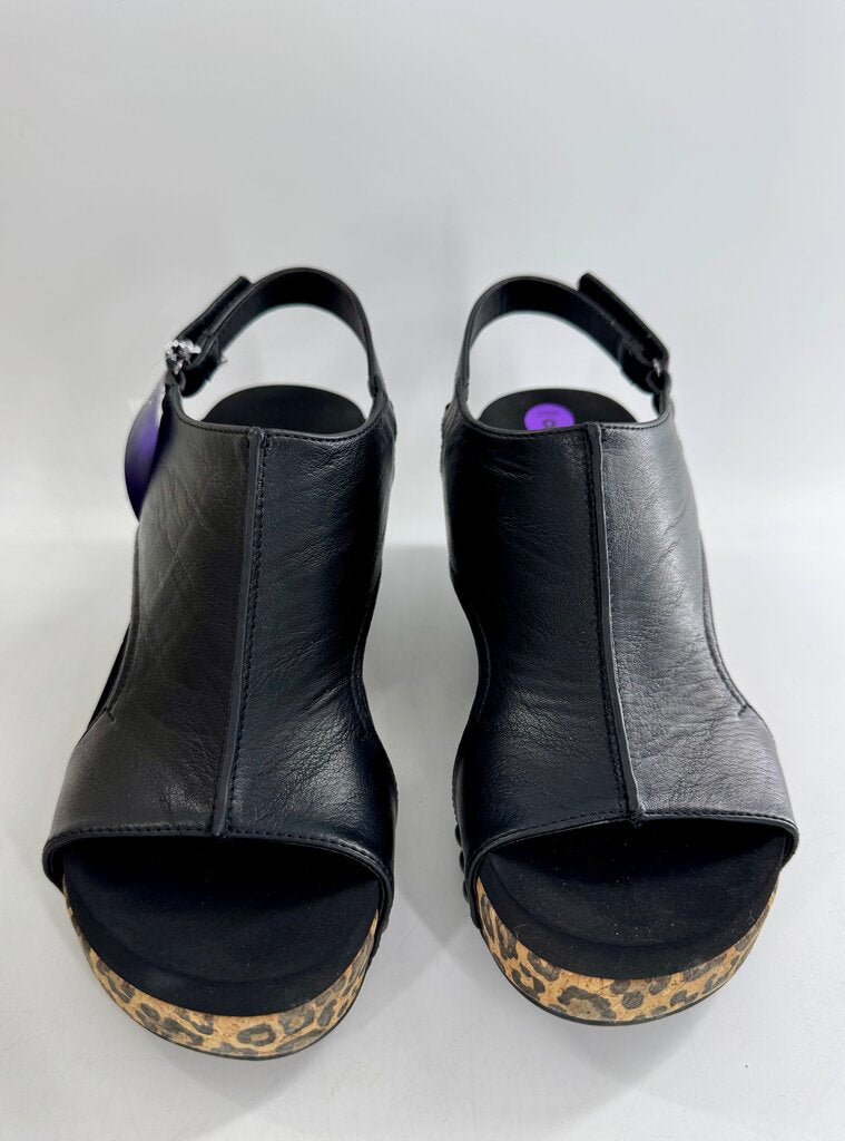 8 animal print wedge heel sandal