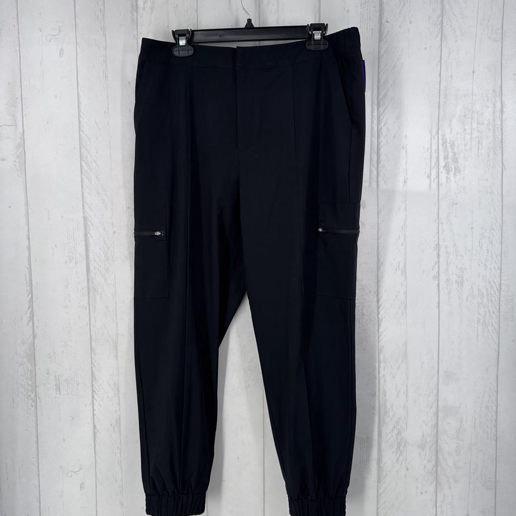 L nylon joggers
