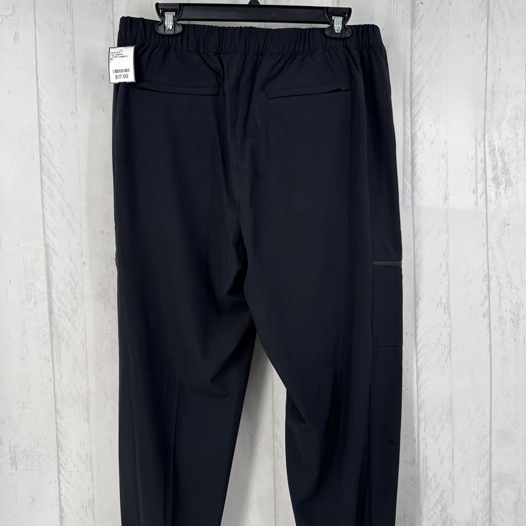 L nylon joggers