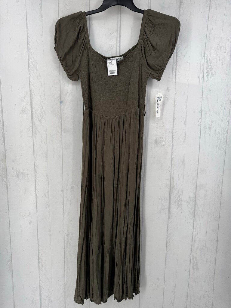 M smocked s/s maxi dress