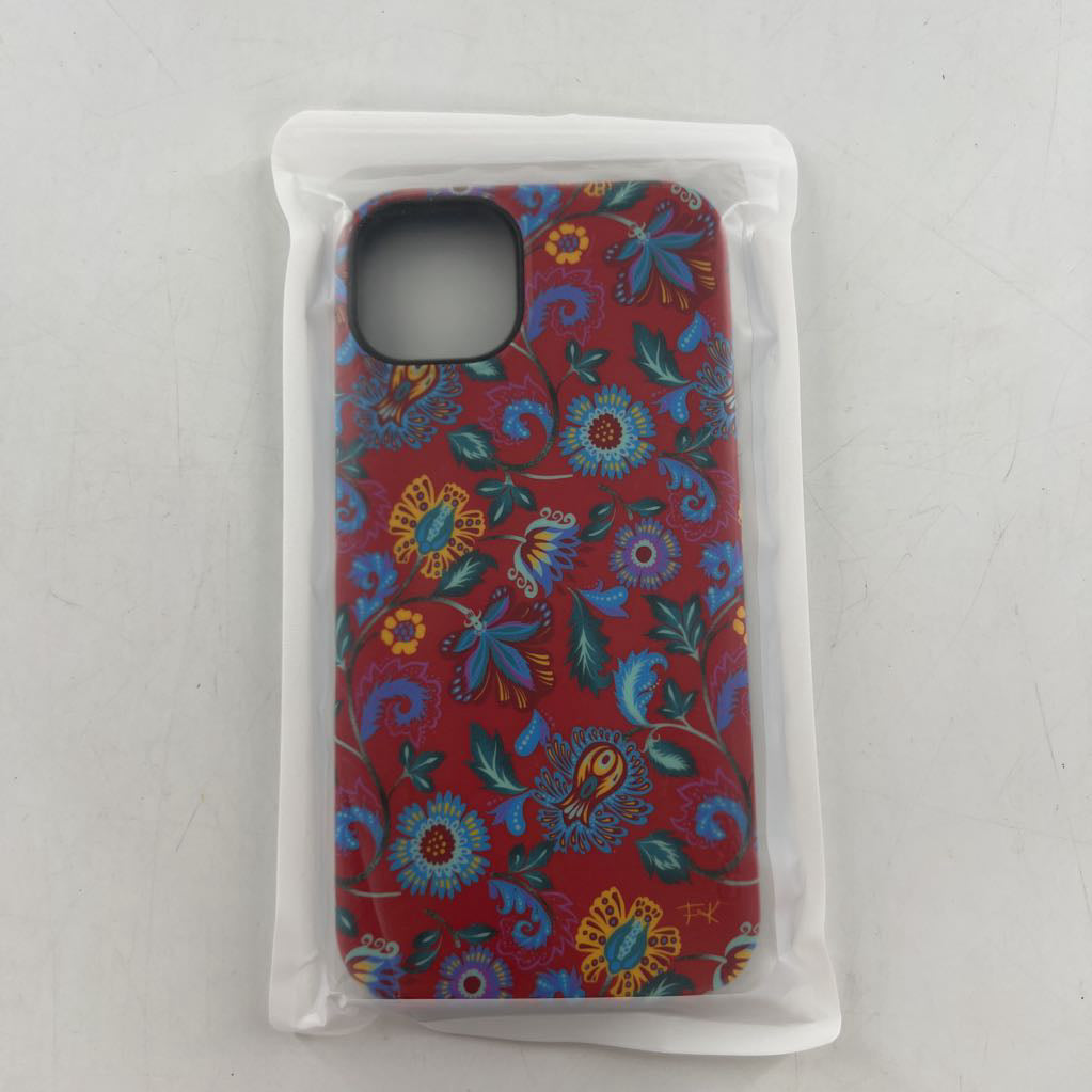 I phone casely 15 plus phone case black floral