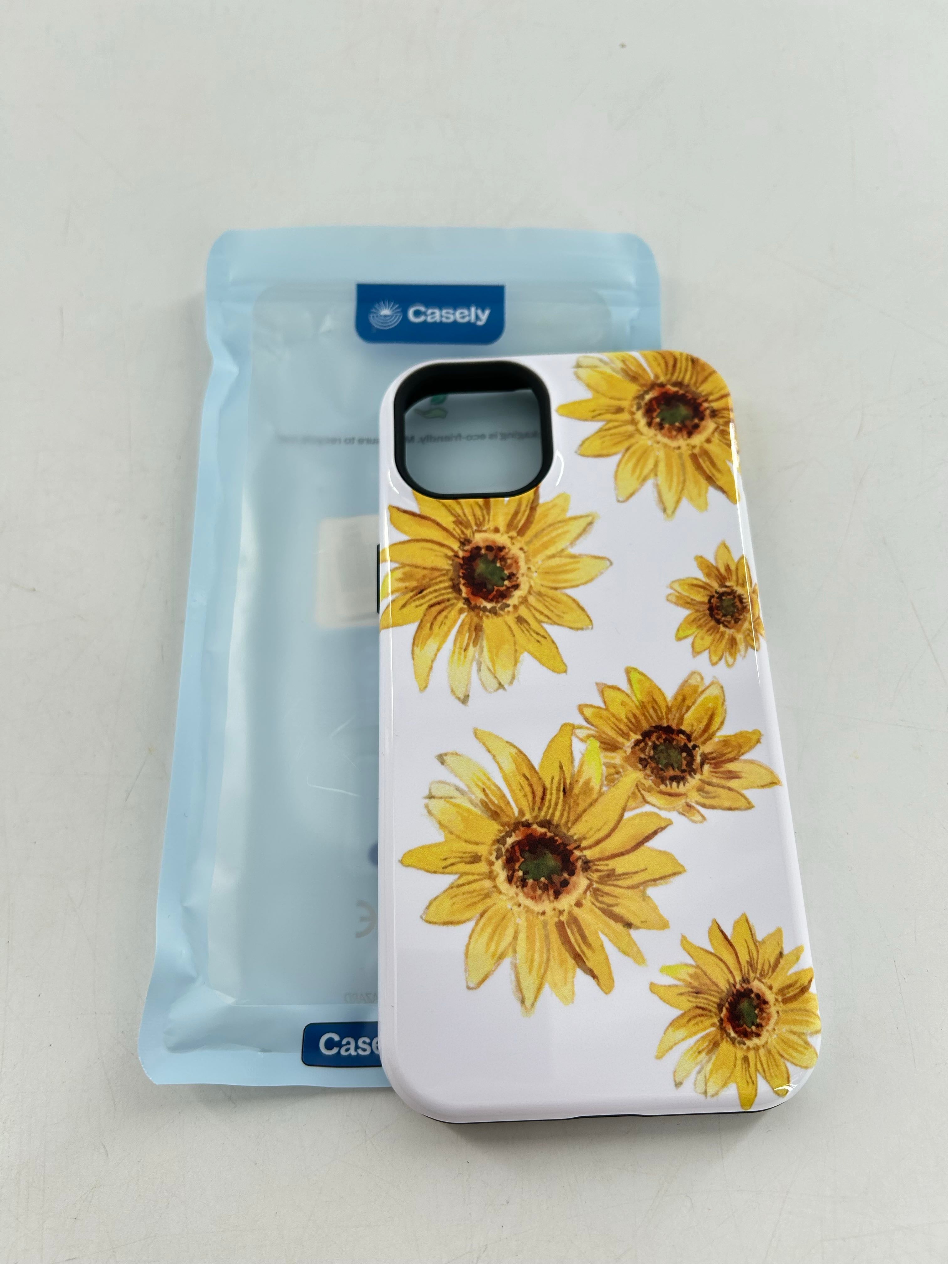 I phone casely 15 plus phone case sunflowers