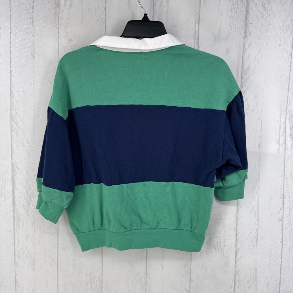 XS striped elbow slv polo