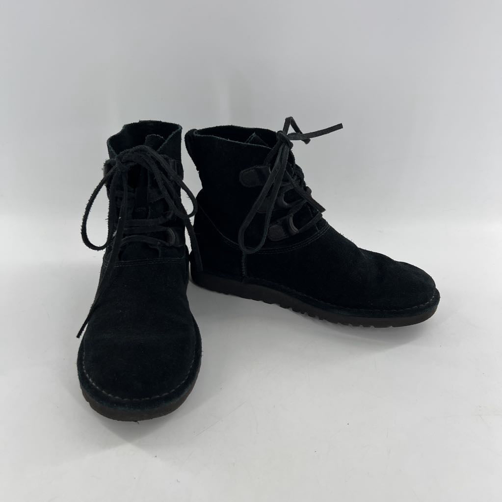 7 suede lace up ankle boots