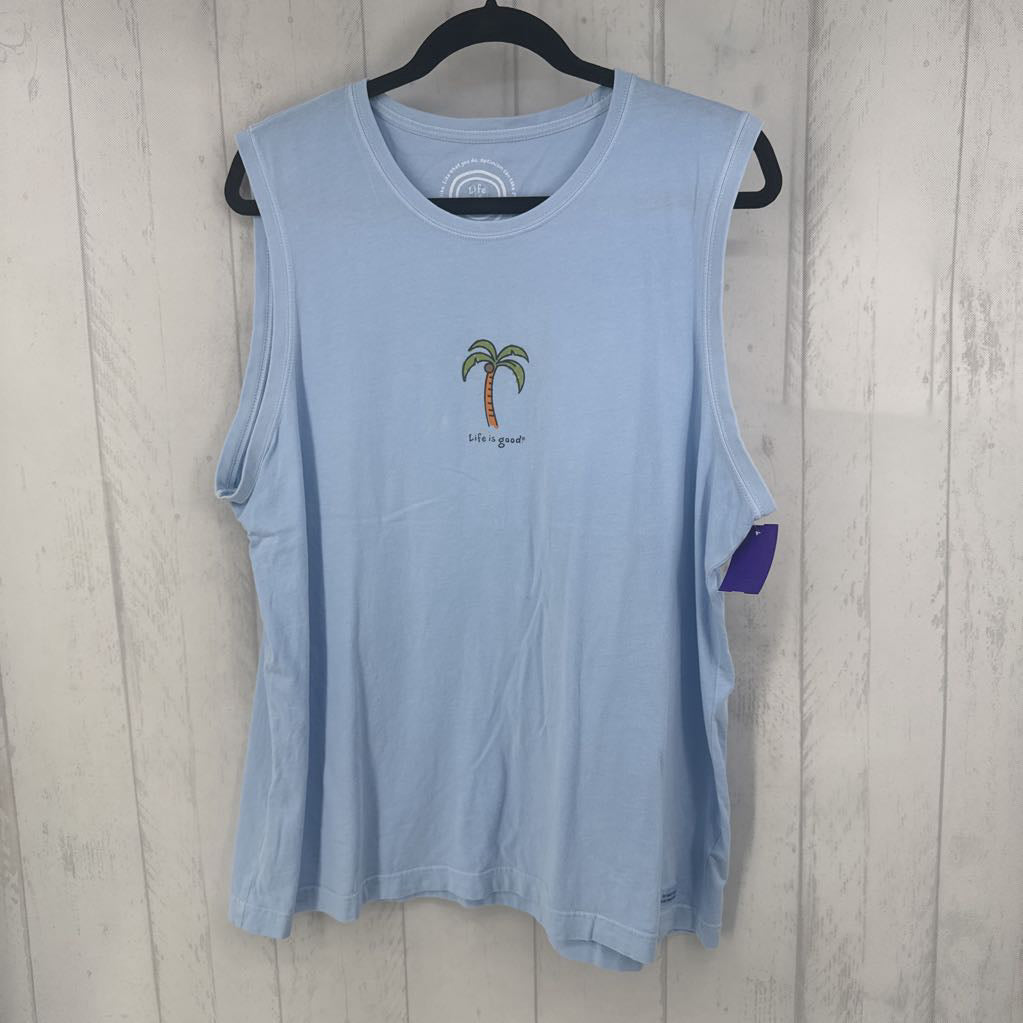 XXL palm tree graphic tank