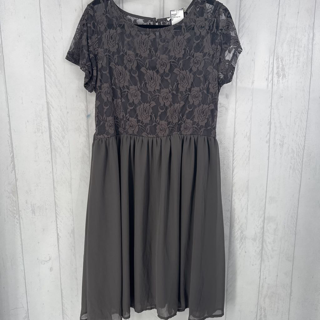 14 lace top s/s dress