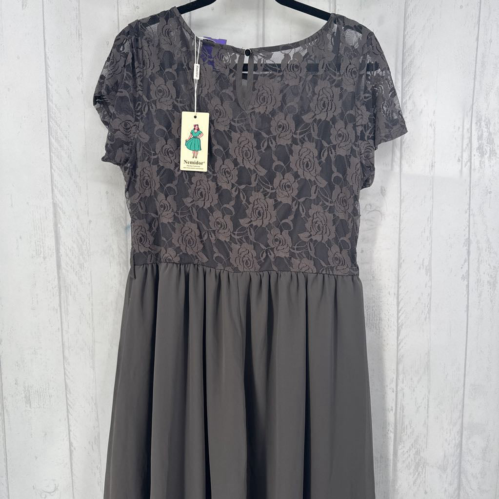 14 lace top s/s dress