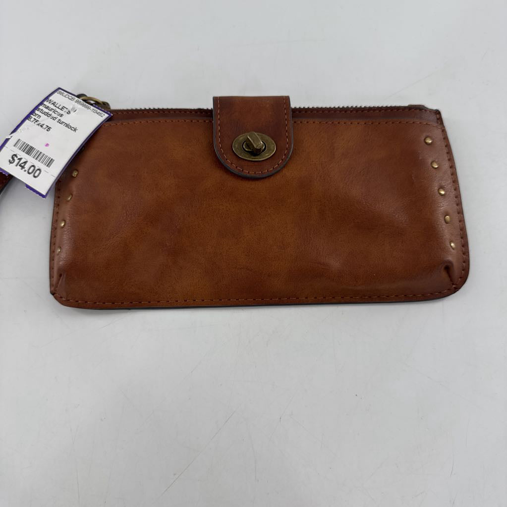 studded turnlock wristlet