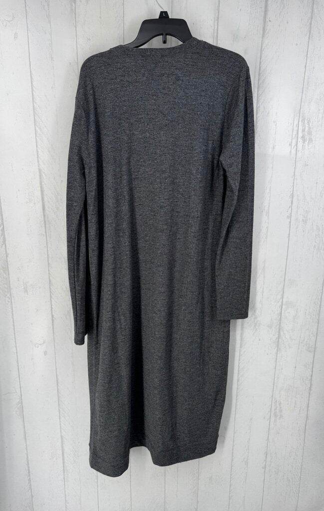 M marled open front l/s duster