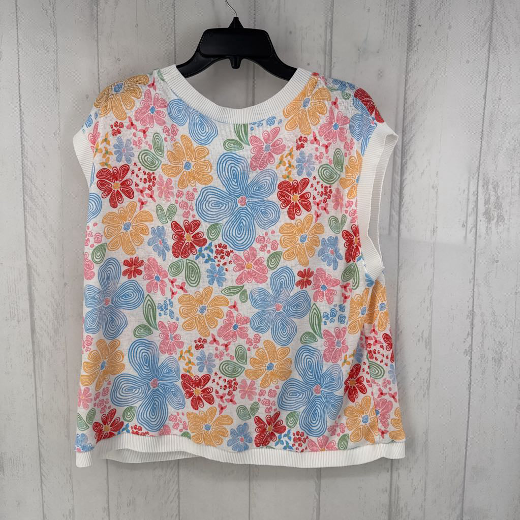 M flo print sweater top