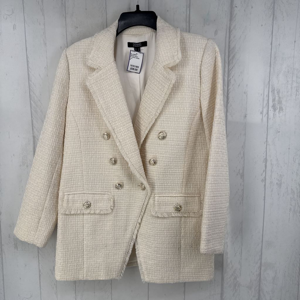 8 tweed double breasted blazer