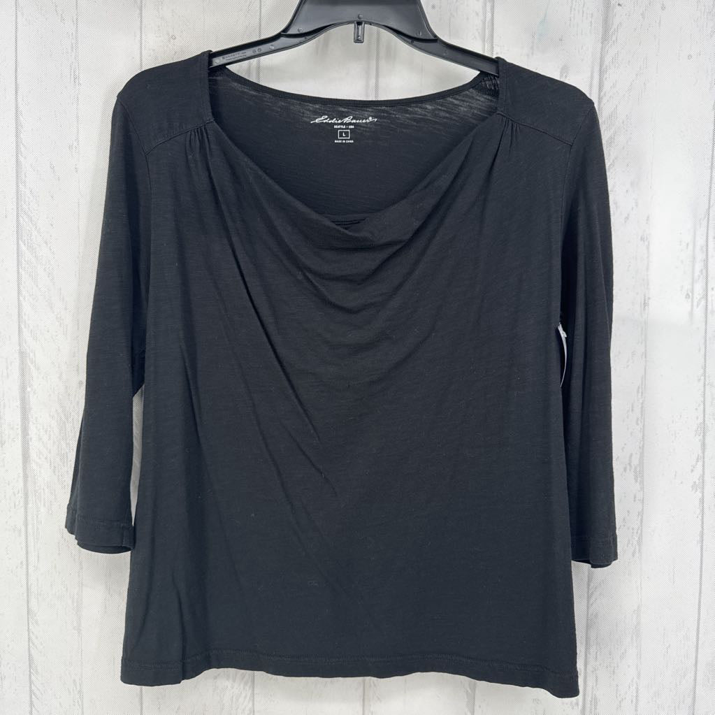 L elbow slv drape neck top