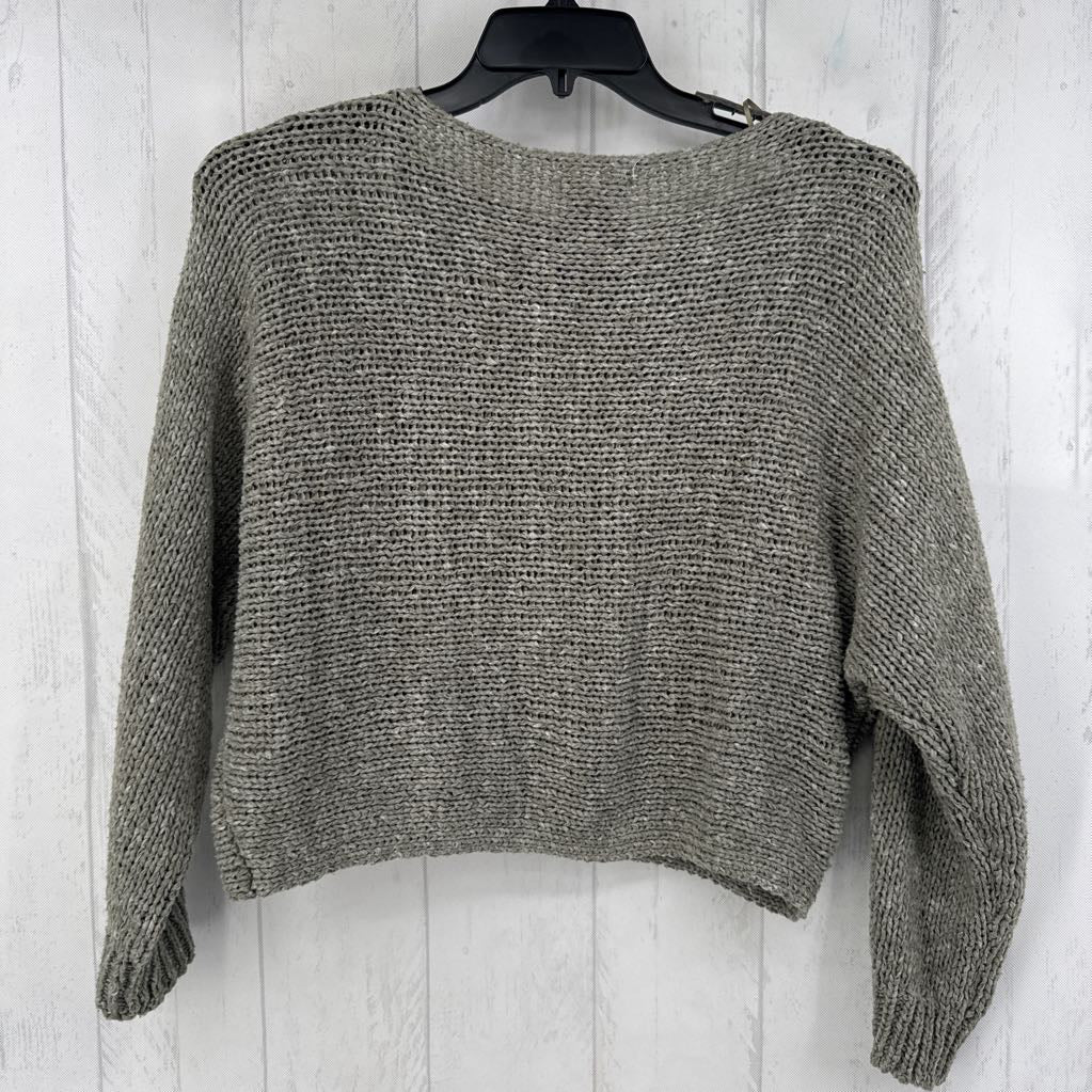 M elbow slv crop sweater