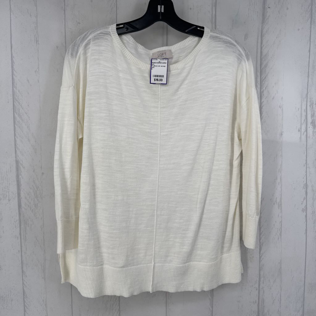 S elbow slv scoop neck sweater