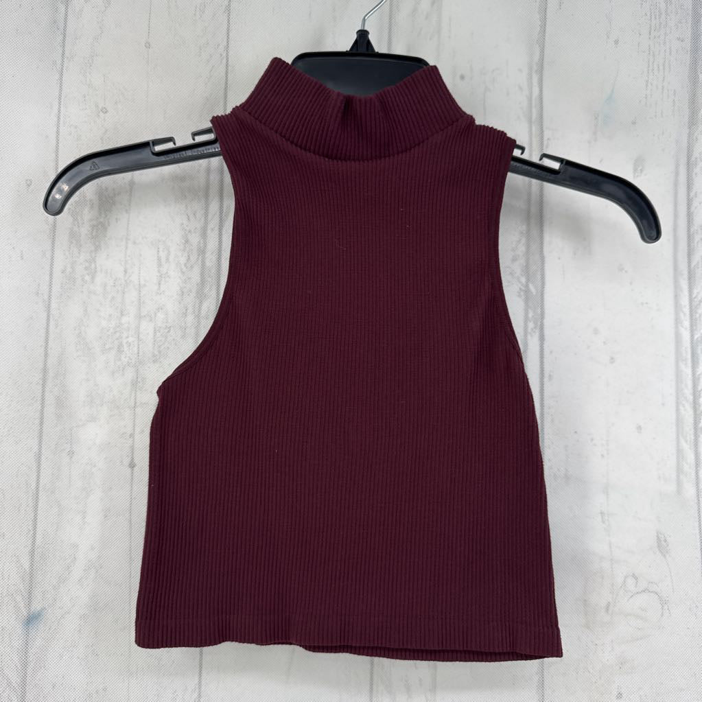 S/M ribbed mock neck tank