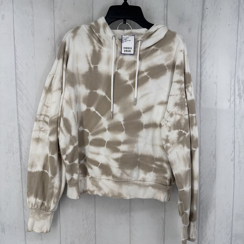 2pc XS tie-dye hoodie short set