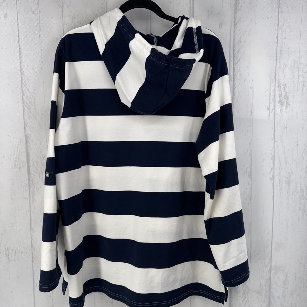 XL striped zip-up hoodeie