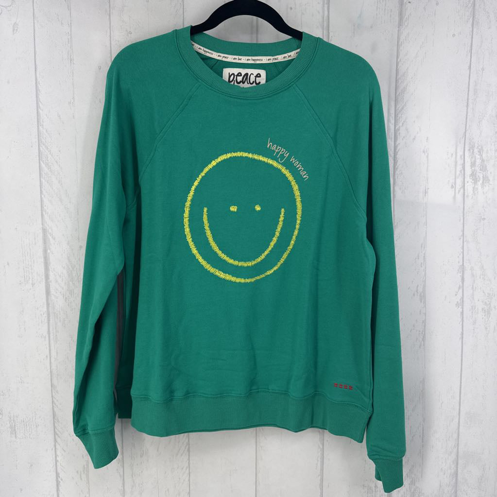 M smiley face sweatshirt