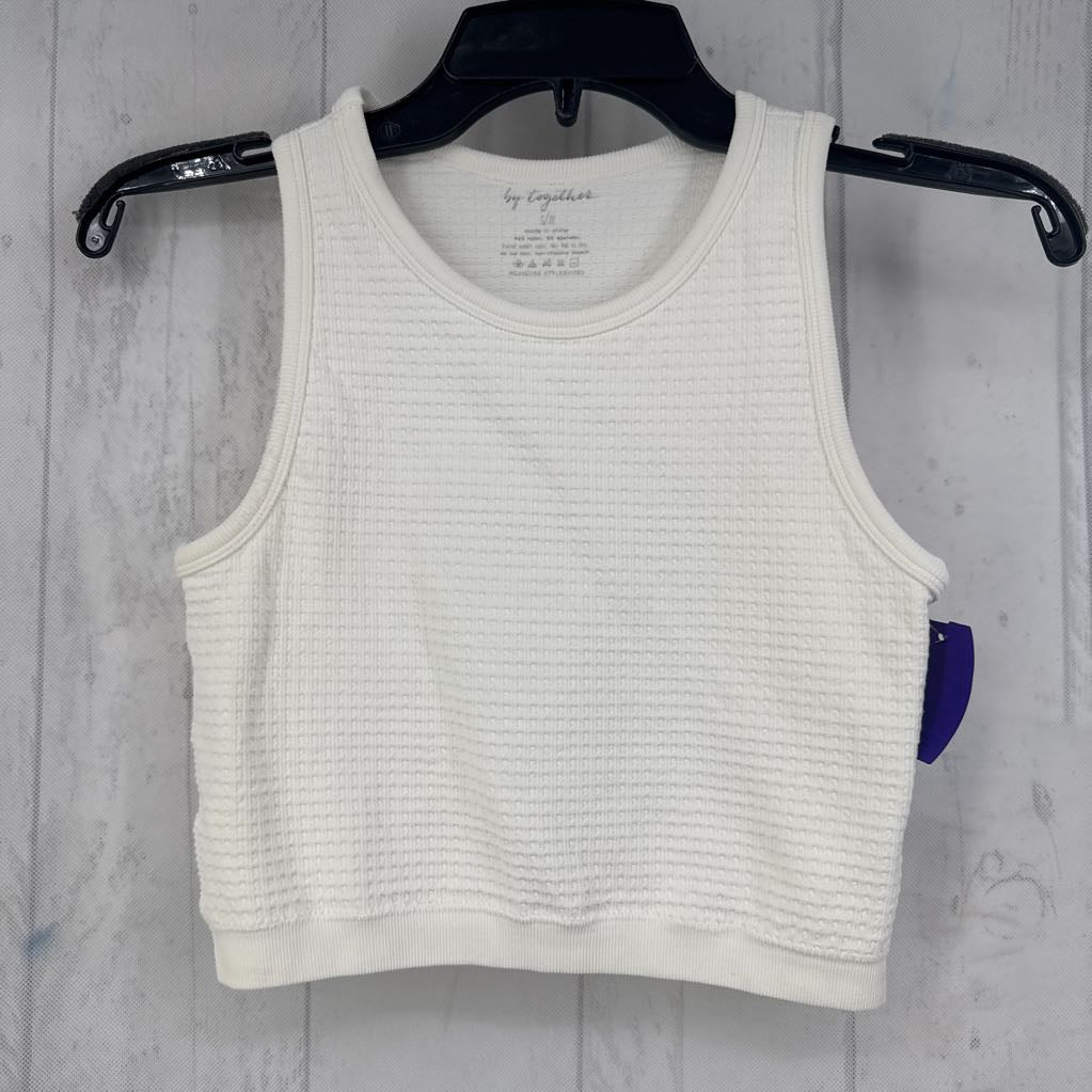 S/M waffle knit crop tank