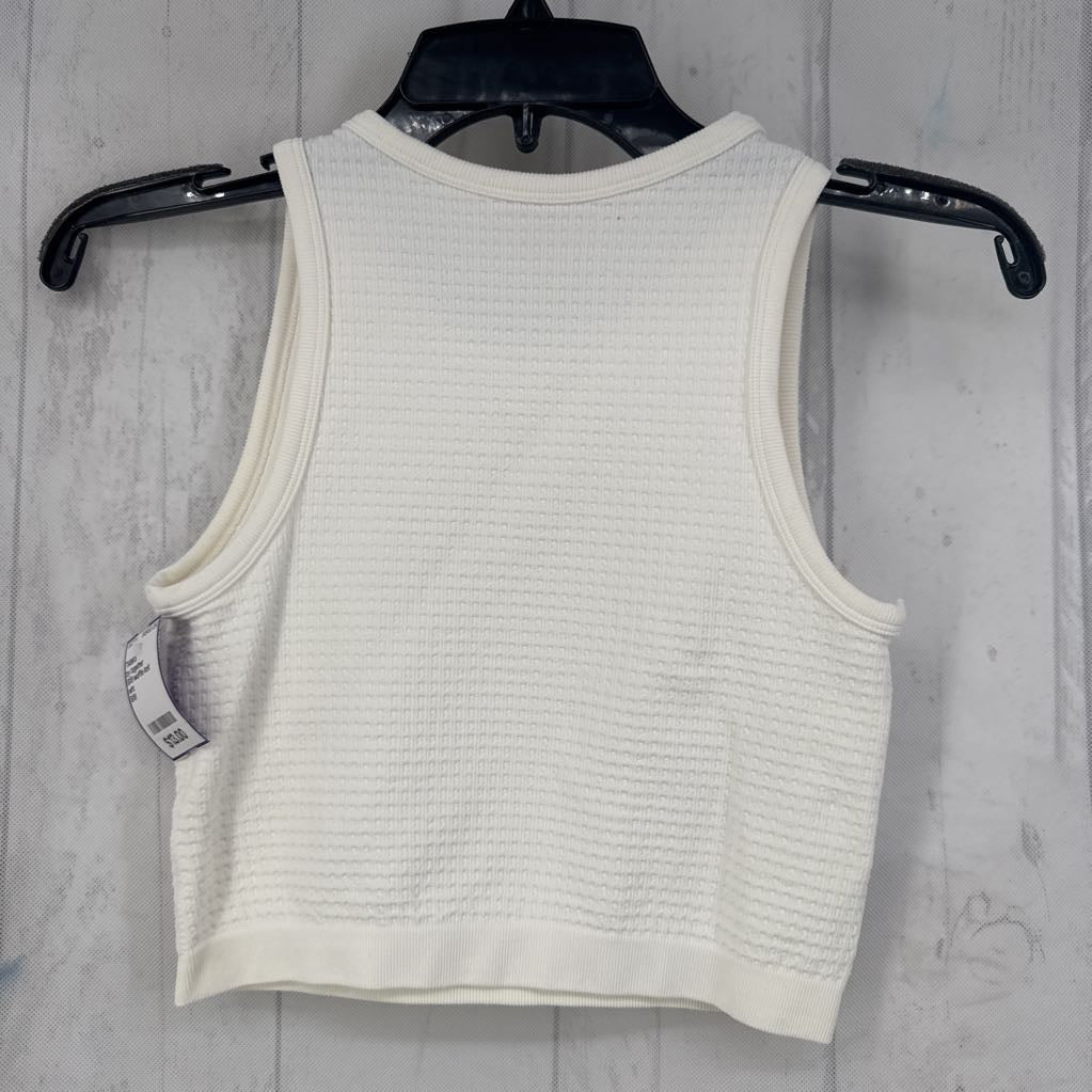 S/M waffle knit crop tank