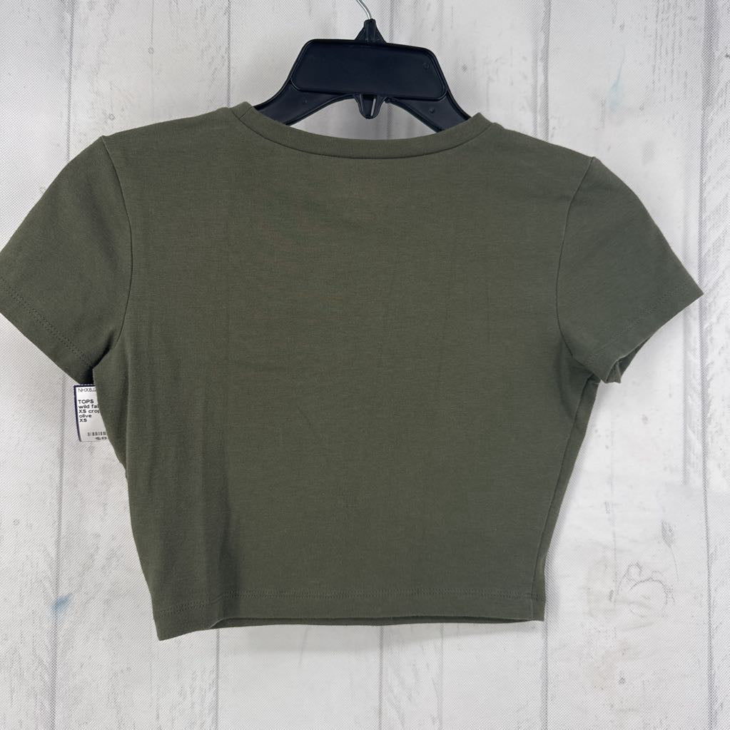 XS crop s/s tee