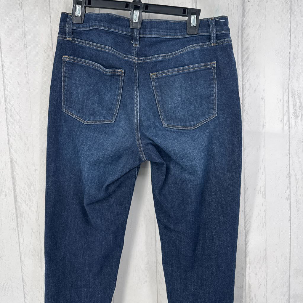 8 cuffed straight leg jeans