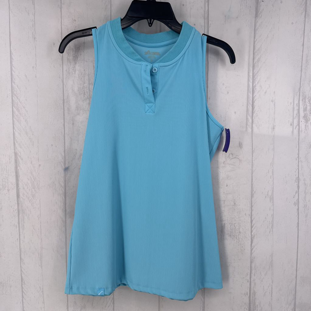 M ribbed quarter button tank