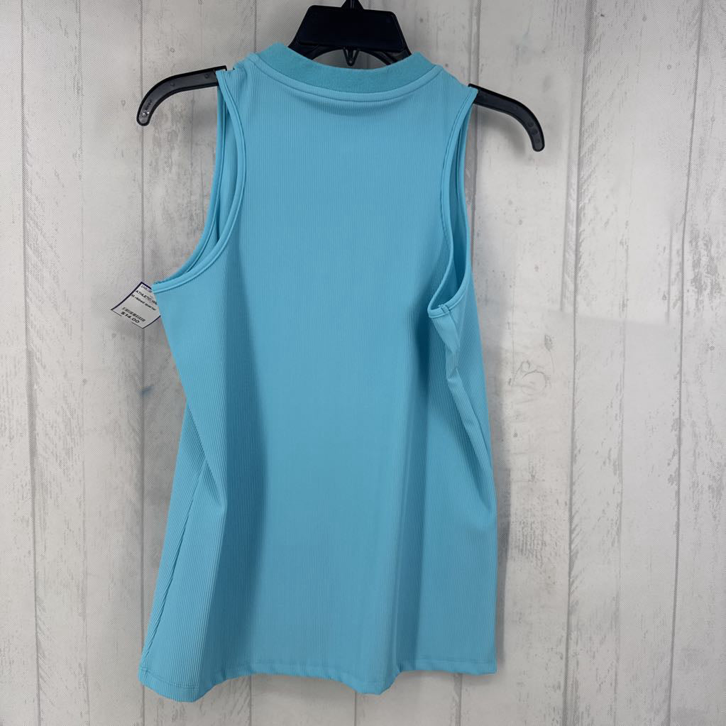 M ribbed quarter button tank