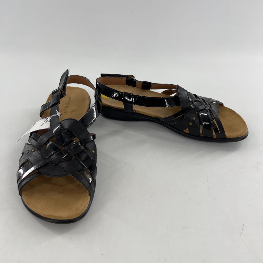 7 leather ankle strap sandal