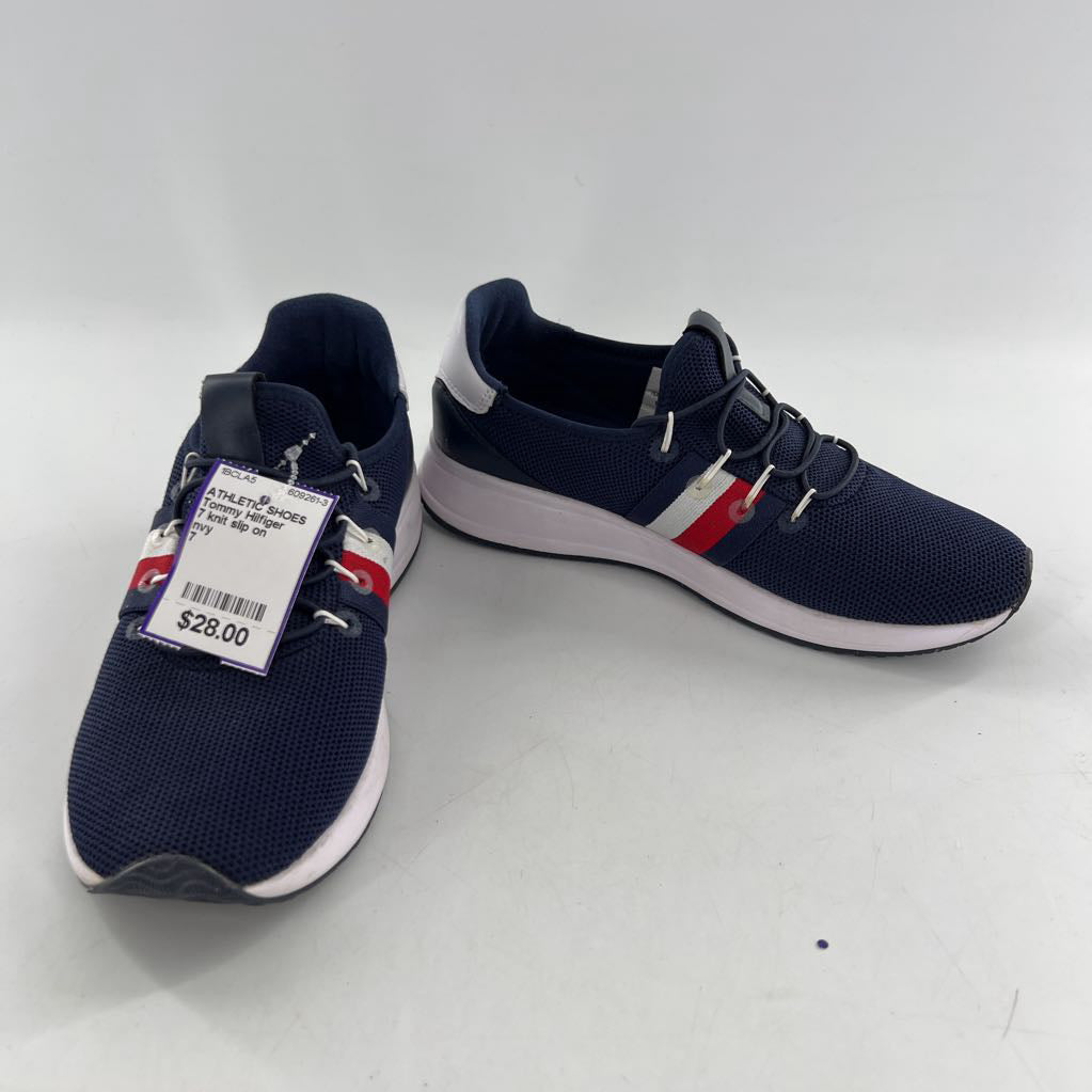 7 knit slip on sneaker