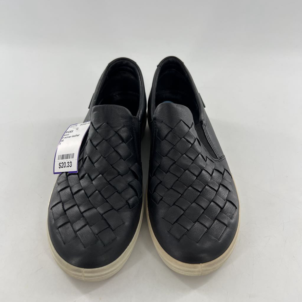 6 woven leather slip-ons