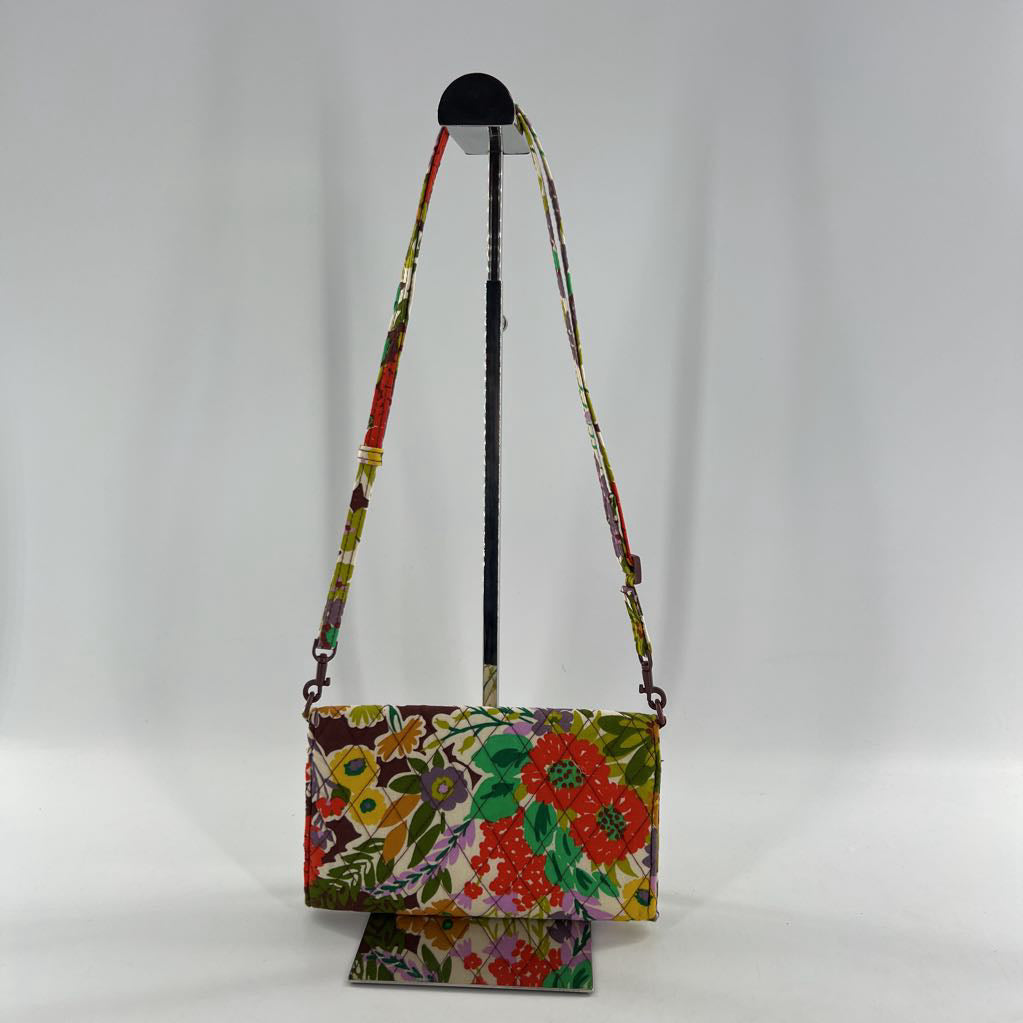 floral bi-fold string wallet