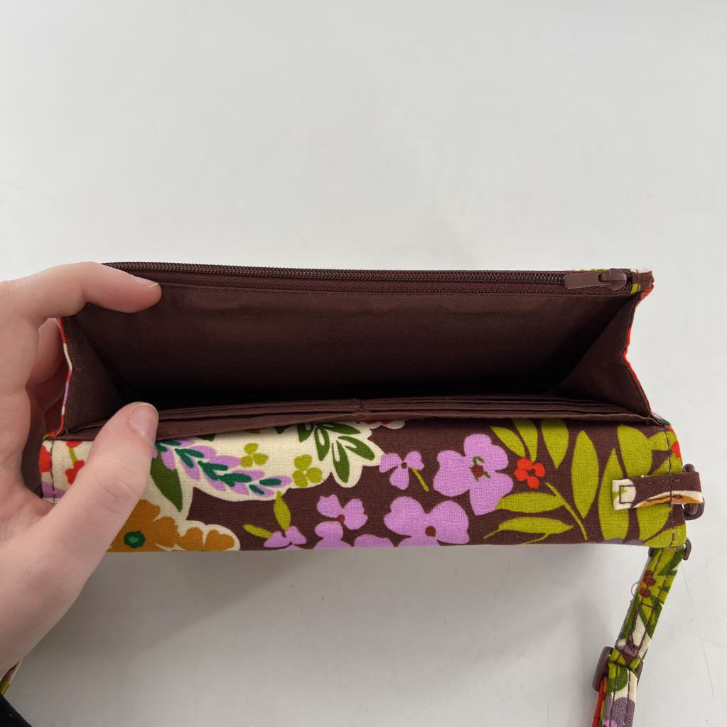 floral bi-fold string wallet