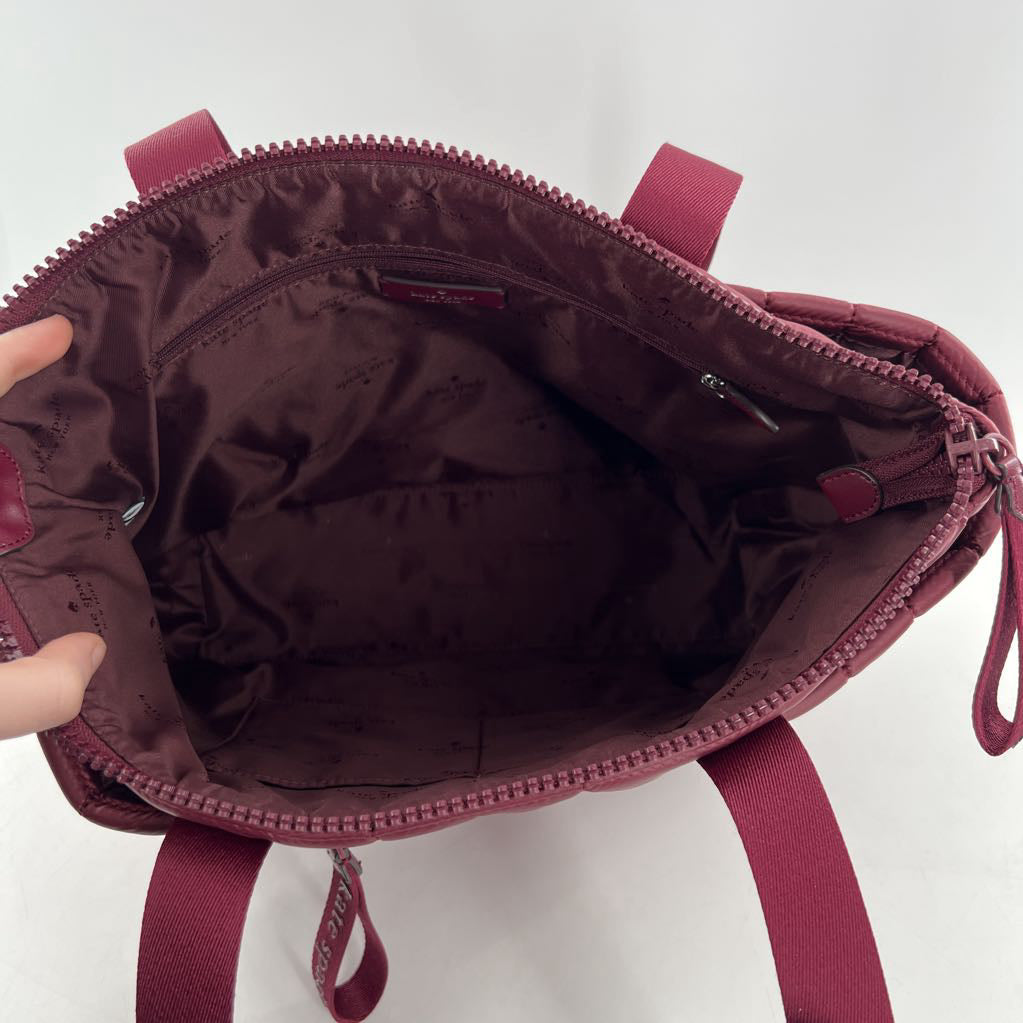 quilted top zip tote