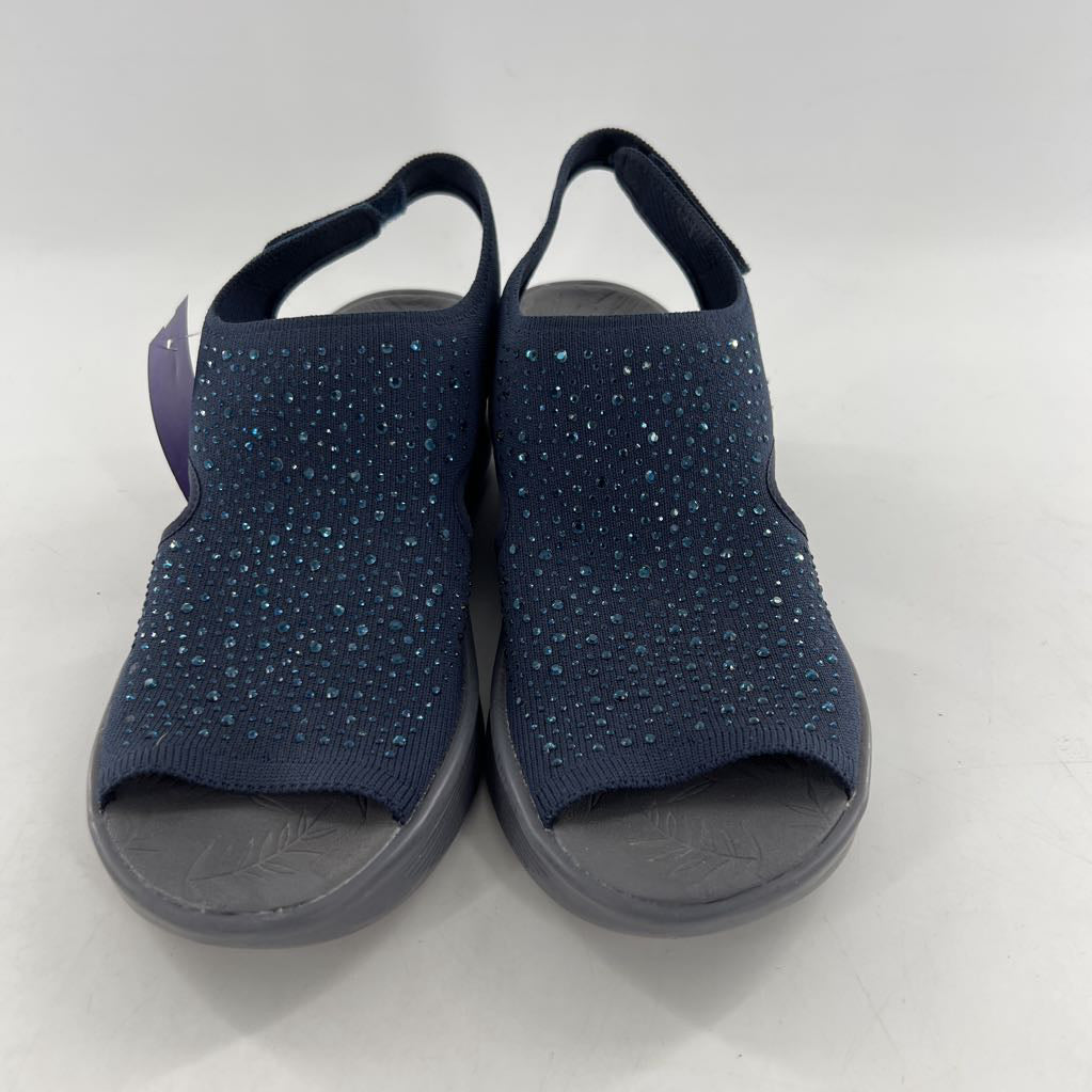 9 embelished knit wedge heel sandal