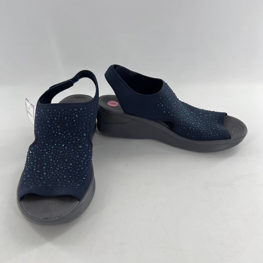 9 embelished knit wedge heel sandal