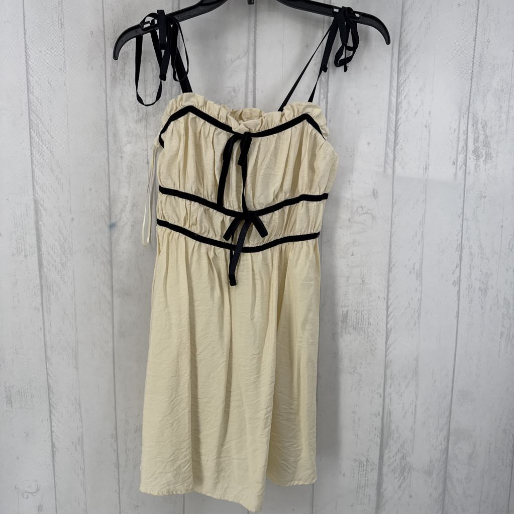 M smocked ribbon tie slvls dress