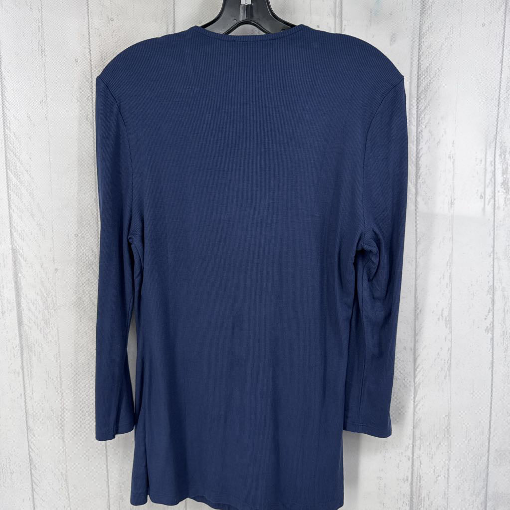 R30 XL ribbed v-neck 3/4 slv top