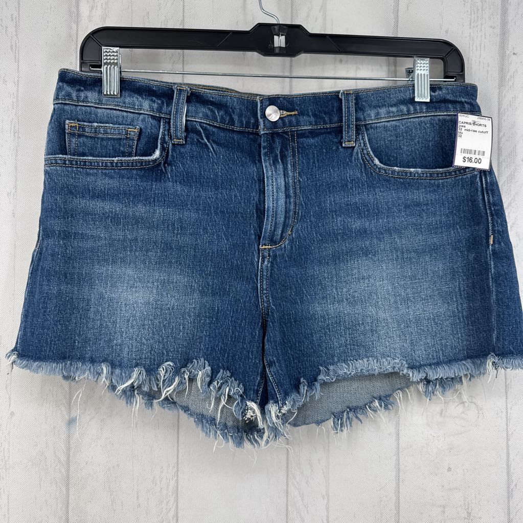 32 mid-rise cutoff jean shorts