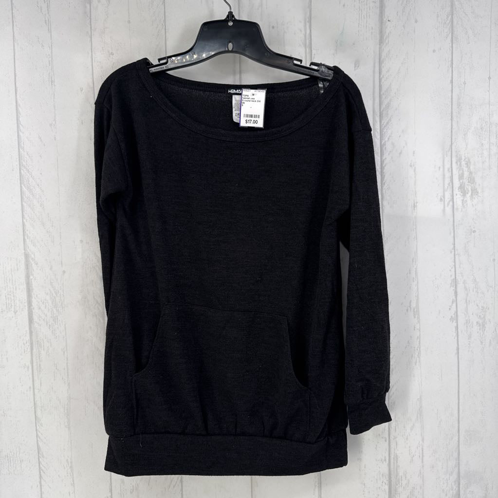S round neck 3/4 slv top