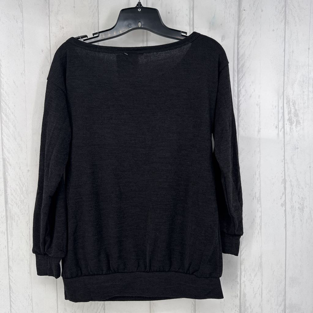S round neck 3/4 slv top
