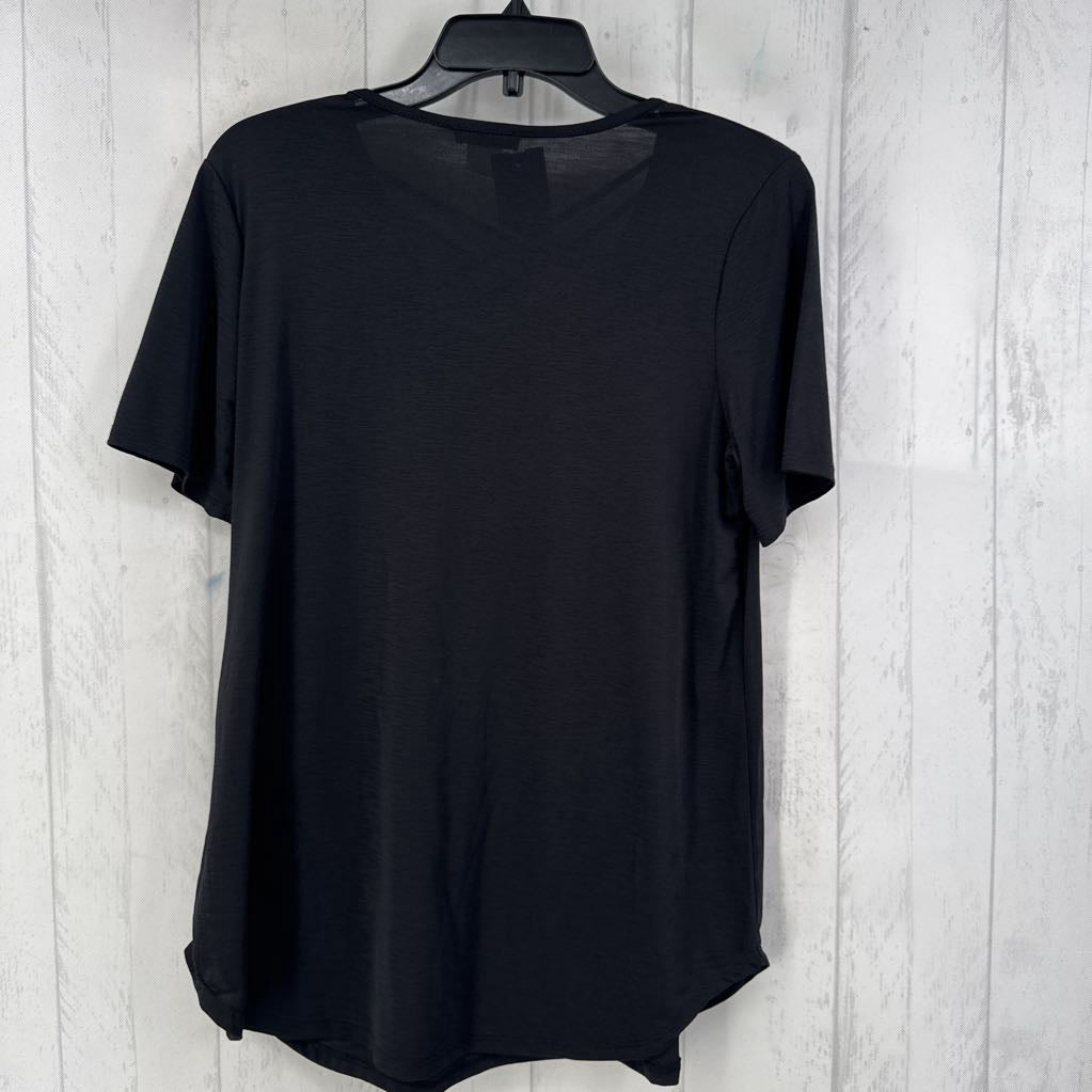 L criss cross v-neck s/s top