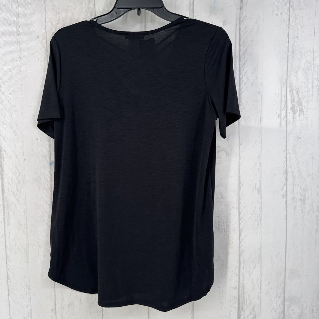 M criss cross v-neck s/s top