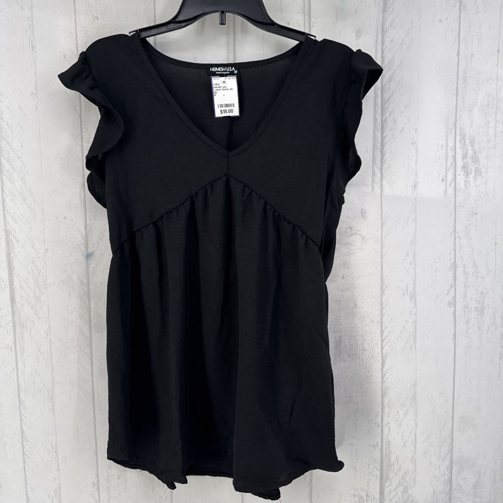 v-neck flutter slv babydoll top